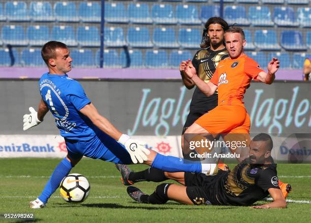 Visca of Medipol Basaksehir in action against Karcemarskas of Osmanlispor during the Turkish Spor Toto Super Lig soccer match between Osmanlispor and...