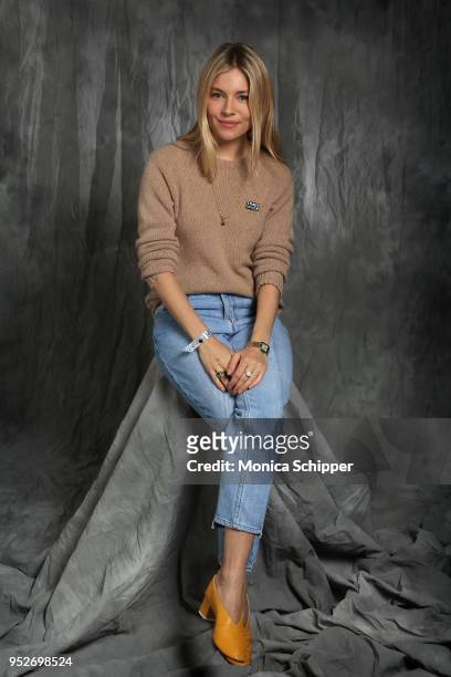 Sienna Miller poses for a portrait at "Time's Up" during the 2018 Tribeca Film Festival at Spring Studios on April 28, 2018 in New York City.