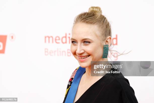 German actress Anna Maria Muehe attends the Lola - German Film Award red carpet at Messe Berlin on April 27, 2018 in Berlin, Germany.