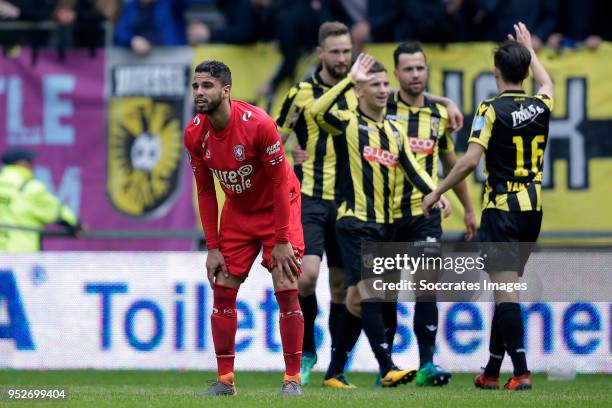 Adam Maher of FC Twente during the Dutch Eredivisie match between Vitesse v Fc Twente at the GelreDome on April 29, 2018 in Arnhem Netherlands