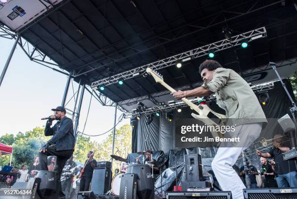 And Stone Mecca perform live on stage during Fortress Festival on April 28, 2018 in Fort Worth, Texas.