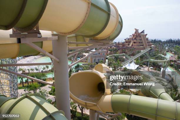 View of Aquaventure Waterpark of Atlantis Sanya on April 28, 2018 in Sanya, China.