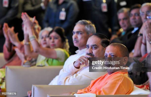 Uttar Pradesh Chief Minister Yogi Adityanath attends HT Woman Award function 2018 held in Lucknow, India, on April 29, 2018. The award is aimed at...