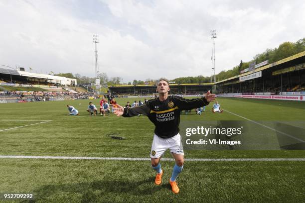 Donis Avdijaj of Roda JC during the Dutch Eredivisie match between VVV Venlo and Roda JC at Seacon stadium De Koel on April 29, 2018 in Venlo, The...