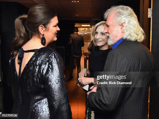 White House Press Secretary Sarah Huckabee Sanders, NBC News Andrea Mitchell and Host/Rolling Stones Keyboardist Chuck Leavell backstage during...