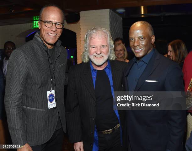 Lester Holt NBC Nightly News/Dateline, Host/Rolling Stones Keyboardist Chuck Leavell and Chris Womack, Externals Affairs for Southern Company attend...