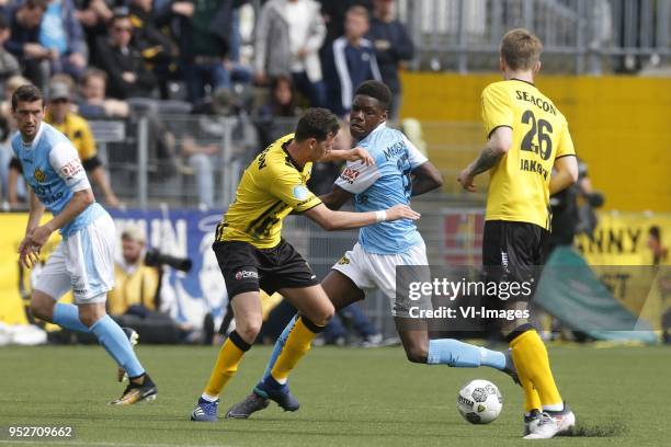 , Christian Kum of Roda JC, Clint Leemans of VVV-Venlo, Tsiy Ndenge of Roda JC, Emil Jakobsen of VVV-Venlo during the Dutch Eredivisie match between...