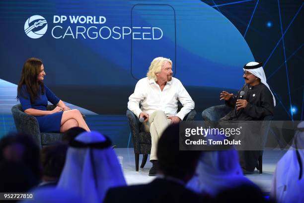 S Middle East anchor, Hadley Gamble, Sir Richard Branson, Founder, Virgin Group and Chairman, Virgin Hyperloop One and Sultan Ahmed Bin Sulayem,...