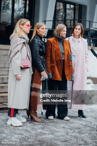 Annabel Rosendahl, Janka Polliani, Tine Andreea, Darja Barannik on January 26, 2018 in Oslo, Norway.