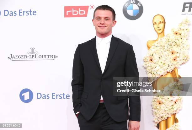 Jannis Niewoehner during the Lola - German Film Award red carpet at Messe Berlin on April 27, 2018 in Berlin, Germany.
