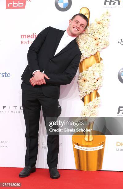 Jannis Niewoehner during the Lola - German Film Award red carpet at Messe Berlin on April 27, 2018 in Berlin, Germany.