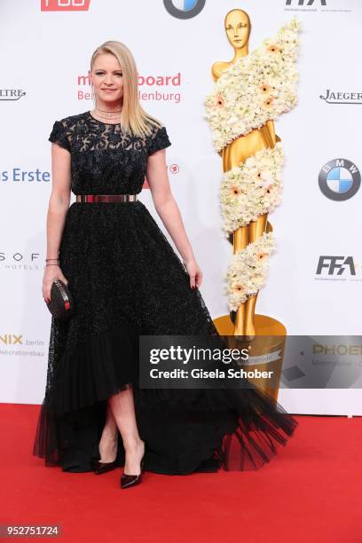 Jennifer Ulrich during the Lola - German Film Award red carpet at Messe Berlin on April 27, 2018 in Berlin, Germany.