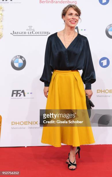 Anneke Kim Sarnau during the Lola - German Film Award red carpet at Messe Berlin on April 27, 2018 in Berlin, Germany.