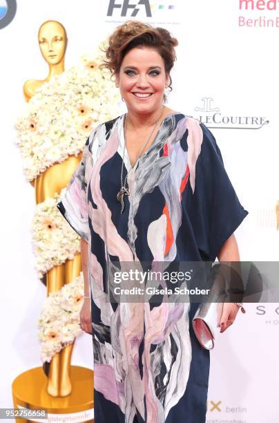 Muriel Baumeister during the Lola - German Film Award red carpet at Messe Berlin on April 27, 2018 in Berlin, Germany.