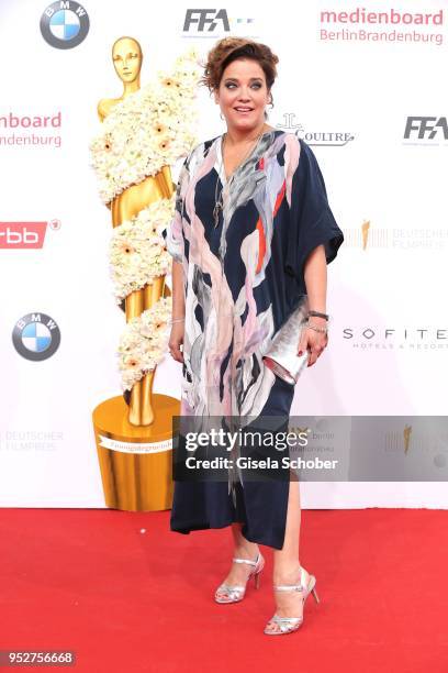 Muriel Baumeister during the Lola - German Film Award red carpet at Messe Berlin on April 27, 2018 in Berlin, Germany.