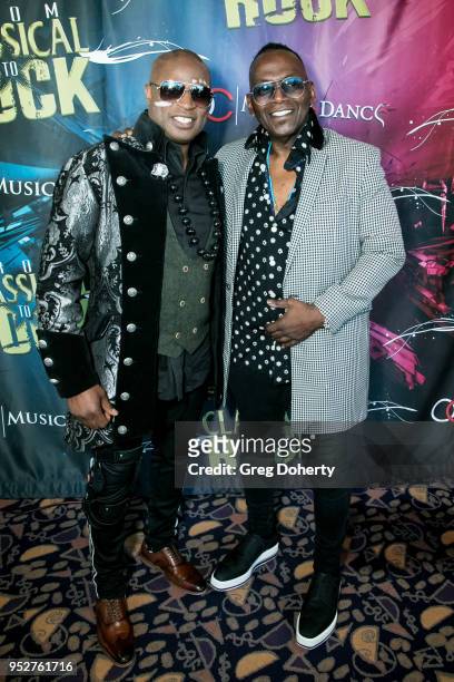 Alex Boye and Randy Jackson attend the Orange County Music And Dance And "From Classical To Rock" Charity Concert at University of California at...