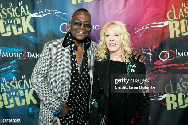 Randy Jackson and Nancy Wilson attend the Orange County Music And Dance And "From Classical To Rock" Charity Concert at University of California at...