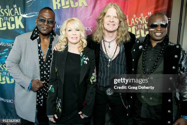 Randy Jackson, Nancy Wilson, Chas West and Alex Boye attend the Orange County Music And Dance And "From Classical To Rock" Charity Concert at...