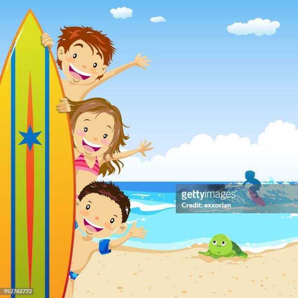 57 Ilustraciones de Kids Surfing Cartoon - Getty Images