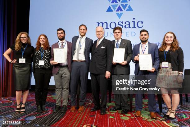 Devon Smith, Caroline Stern, Gabriel Kaufman, Benjamin Levy, President of the World Jewish Congress and Chair of the Jerusalem Post Conference Ronald...