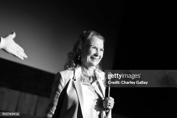 Actor Juliet Mills speaks onstage at the screening of 'Tunes of Glory' during day 4 of the 2018 TCM Classic Film Festival on April 29, 2018 in...
