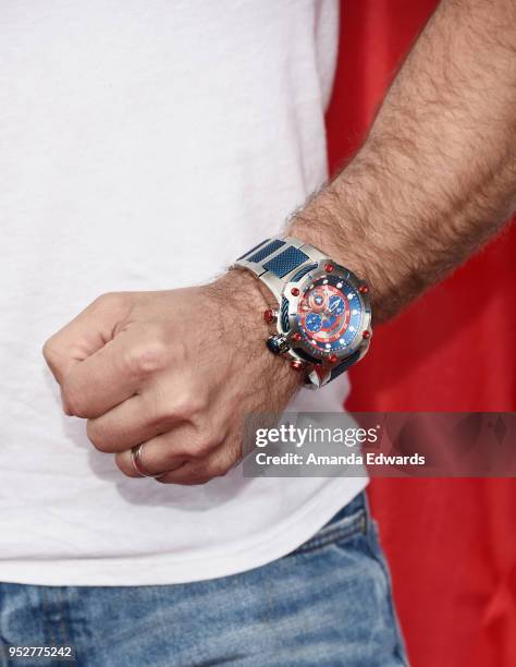 Actor Cooper Barnes, watch detail, attends the 2nd Annual Lollipop Superhero Walk benefiting the Lollipop Theater Network at Pan Pacific Park on...
