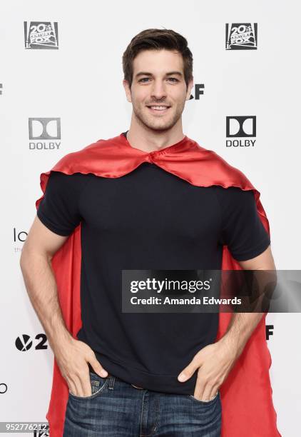 Actor Jake Allyn attends the 2nd Annual Lollipop Superhero Walk benefiting the Lollipop Theater Network at Pan Pacific Park on April 29, 2018 in Los...