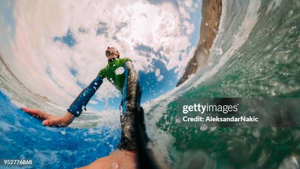 surfer - go pro camera stock pictures, royalty-free photos & images