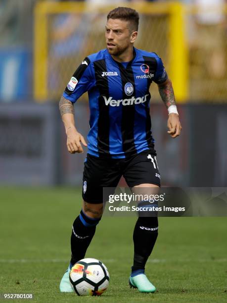 Alejandro Gomez of Atalanta during the Italian Serie A match between Atalanta Bergamo v Genoa at the Stadio Atleti Azzurri d Italia on April 29, 2018...