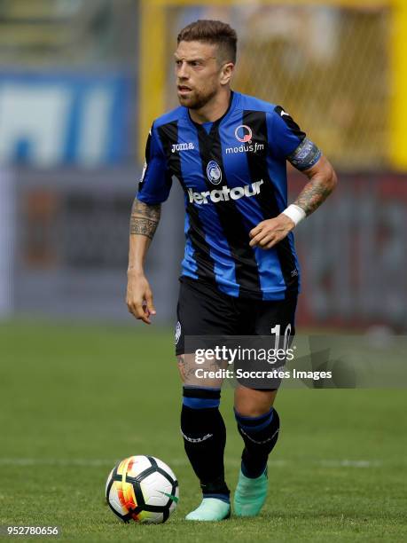 Alejandro Gomez of Atalanta during the Italian Serie A match between Atalanta Bergamo v Genoa at the Stadio Atleti Azzurri d Italia on April 29, 2018...