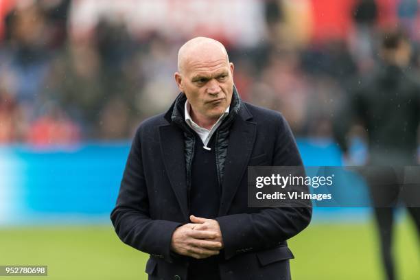 Assistant trainer Jan Wouters of Feyenoord during the Dutch Eredivisie match between Feyenoord Rotterdam and Sparta Rotterdam at the Kuip on April...