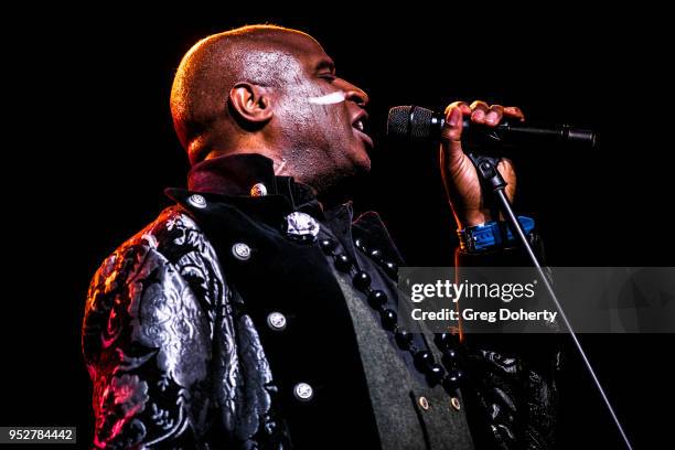 Alex Boye performs at the Orange County Music And Dance And "From Classical To Rock" Charity Concert at University of California at Irvine on April...