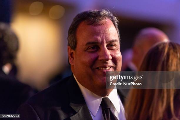 Former Governor of NJ Chris Christie attends the White House Correspondents' Association dinner at The Washington Hilton in Washington, D.C., on...
