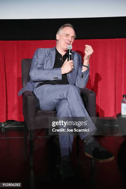 Keith Carradine speaks onstage at the screening of 'Woman of the Year' during day 4 of the 2018 TCM Classic Film Festival on April 29, 2018 in...