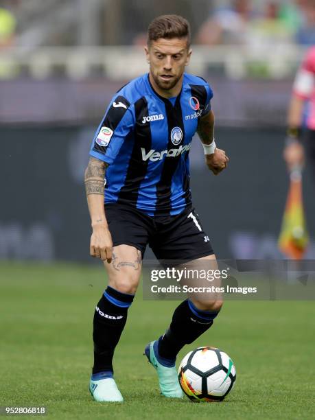 Alejandro Gomez of Atalanta during the Italian Serie A match between Atalanta Bergamo v Genoa at the Stadio Atleti Azzurri d Italia on April 29, 2018...