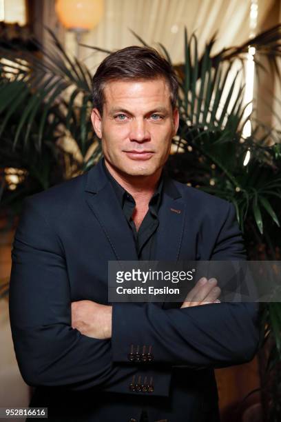 Actor Casper Van Dien attends a party to celebrate the end of 'Oracle' filming at the 'Angelo' restaurant on April 29, 2018 in Moscow, Russia.