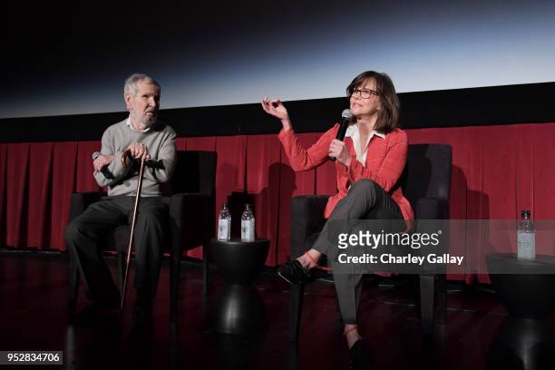 Director Robert Benton and Sally Field speak onstage at the screening of 'Places in the Heart' during day 4 of the 2018 TCM Classic Film Festival on...