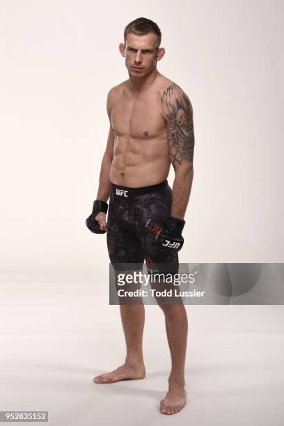 Krzysztof Jotko of Poland poses for a portrait during a UFC photo session on April 11, 2018 in Glendale, Arizona.