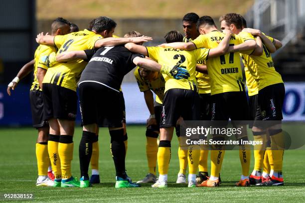 Ralf Seuntjens of VVV Venlo, Lars Unnerstall of VVV Venlo, Moreno Rutten of VVV Venlo, Tristan Dekker of VVV Venlo during the Dutch Eredivisie match...