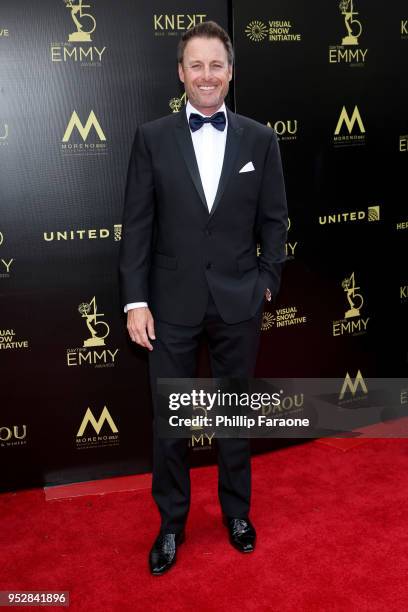 Chris Harrison attends the 45th annual Daytime Emmy Awards at Pasadena Civic Auditorium on April 29, 2018 in Pasadena, California.