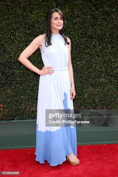 Rena Sofer attends the 45th annual Daytime Emmy Awards at Pasadena Civic Auditorium on April 29, 2018 in Pasadena, California.