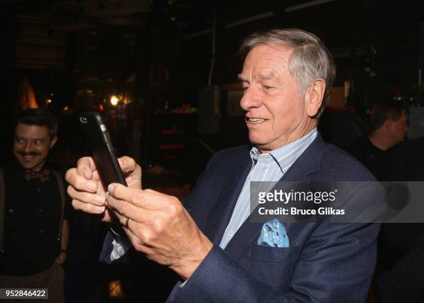 Helmut Huber backstage at the hit musical "Escape to Margaritaville" on Broadway at The Marquis Theatre on April 29, 2018 in New York City.