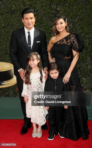 Mario Lopez and Courtney Lopez attend the 45th annual Daytime Emmy Awards at Pasadena Civic Auditorium on April 29, 2018 in Pasadena, California.