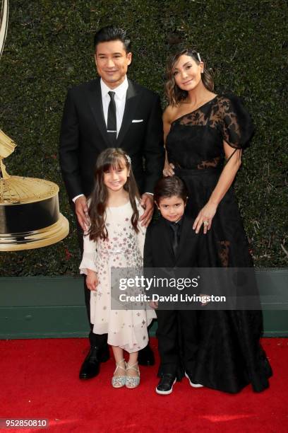 Mario Lopez and Courtney Lopez attend the 45th annual Daytime Emmy Awards at Pasadena Civic Auditorium on April 29, 2018 in Pasadena, California.