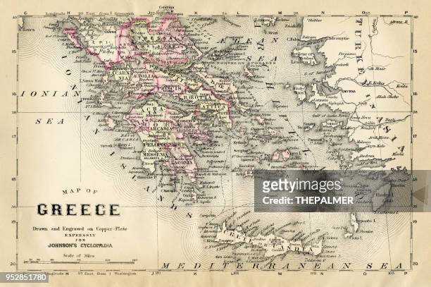 karte von 1894 - adriatic sea stock-grafiken, -clipart, -cartoons und -symbole