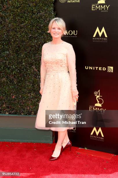 Mary Beth Evans attends the 45th annual Daytime Emmy Awards at Pasadena Civic Auditorium on April 29, 2018 in Pasadena, California.