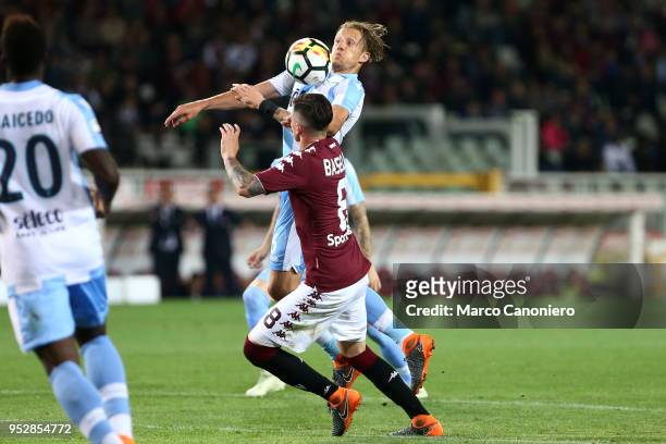 Lucas Leiva of SS Lazio in action during the Serie A football match between Torino Fc and SS Lazio . SS Lazio wins 1-0 over Torino Fc.