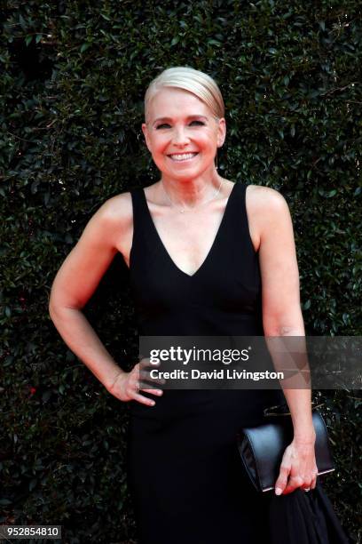 Melissa Reeves attends the 45th annual Daytime Emmy Awards at Pasadena Civic Auditorium on April 29, 2018 in Pasadena, California.
