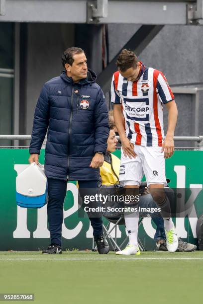 Henry van Amelsfort of Willem II, Freek Heerkens of Willem II during the Dutch Eredivisie match between PEC Zwolle v Willem II at the MAC3PARK...