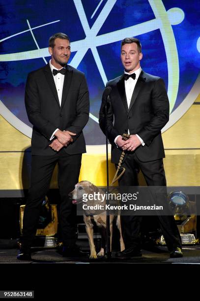 Brandon McMillan and Chris Van Etten speak onstage during the 45th annual Daytime Emmy Awards at Pasadena Civic Auditorium on April 29, 2018 in...